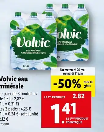 Lidl Volvic Eau Minérale offre