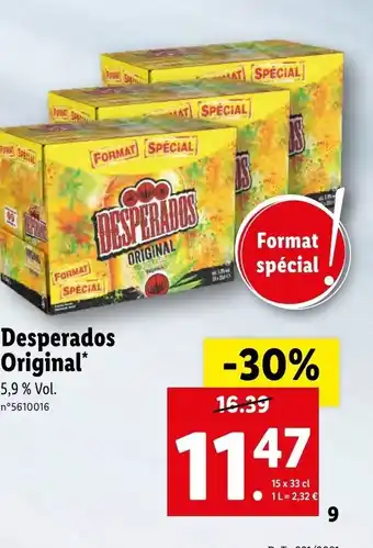 Lidl Desperados Original offre