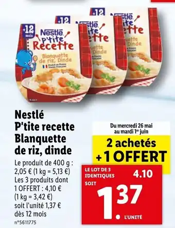 Nestlé P'tite Recette Blanquette