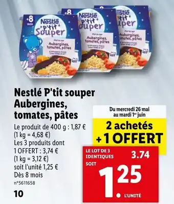 Nestlé P'tit Souper Aubergines