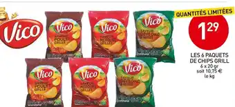 Stokomani Vico les 6 paquets de chips grill offre