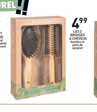 Les 2 brosses Ă cheveux