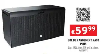 Trafic Box De Rangement Rato Plus offre