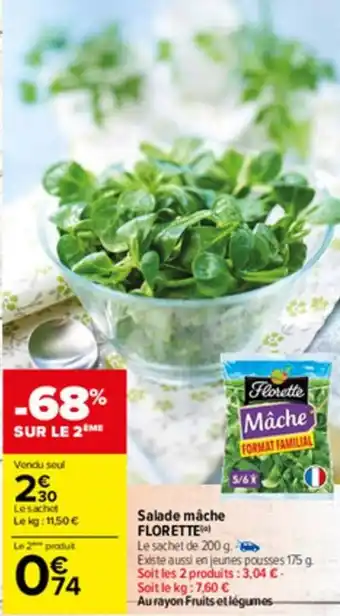 Carrefour Salade mâche FLORETTE offre