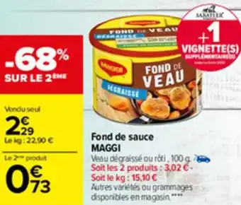 Carrefour Fond de sauce MAGGI offre