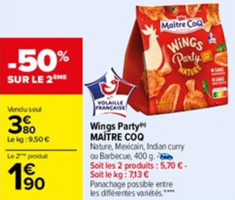 Carrefour Wings party offre