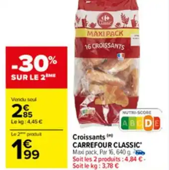 Carrefour Croissants CARREFOUR CLASSIC offre
