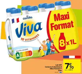 Carrefour Lait UHT calcium et vitamiens D offre