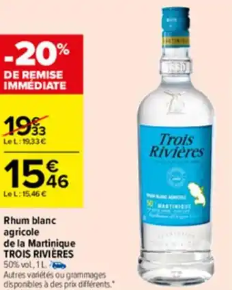 Carrefour Rhum blanc agricole de la martinique offre