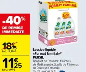 Carrefour Lesisve liquide format familial PERSIL offre