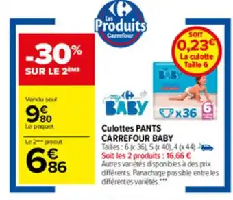 Carrefour Culottes pants carrefour baby offre