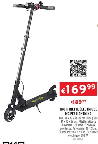 Trafic Trottinette Électrique Mc Fly Lightning offre