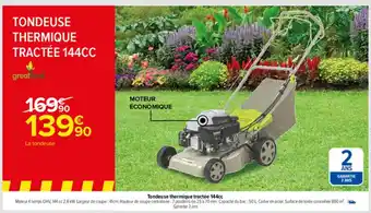 Tondeuse thermique tractée 144CC
