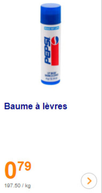 Action Baume à lèvres offre