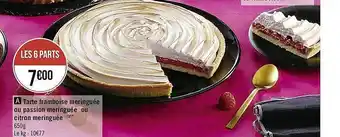 Casino Supermarchés Tarte Framboise Meringuée Ou Passion Meringuée Ou Citron Meringuée offre