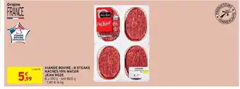Intermarché Contact Viande Bovine : 8 Steaks Hachés 15% Mat. Gr. Jean Rozé offre