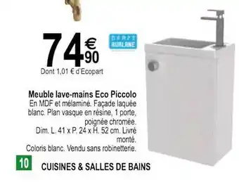 Tridôme Meuble Lave-mains Eco Piccolo offre