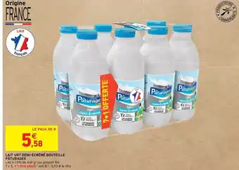 Intermarché Contact Lait Uht Demi-écrémé Bouteille Pâturages offre