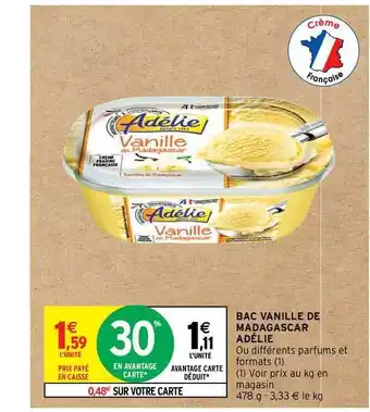Intermarché Contact Bac Vanille De Madagascar Adélie offre