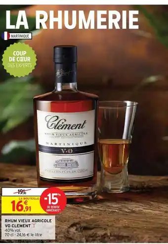 Intermarché Contact Rhum Vieux Agricole Vo Clément offre