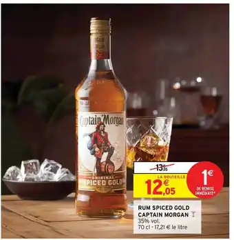 Intermarché Contact Rum Spiced Gold Captain Morgan offre
