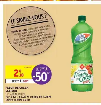 Intermarché Contact Fleur De Colza Lesieur offre