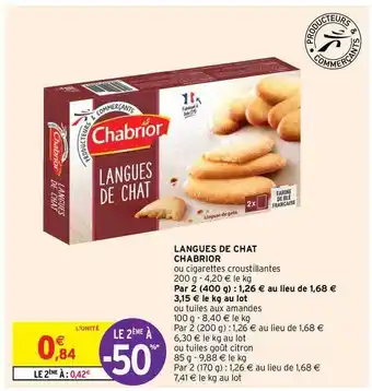 Intermarché Contact Langues De Chat Chabrior offre