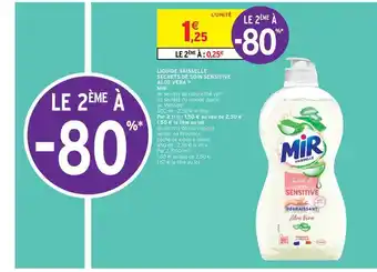 Intermarché Contact Liquide Vaisselle Secrets De Soin Sensitive Aloé Vera offre