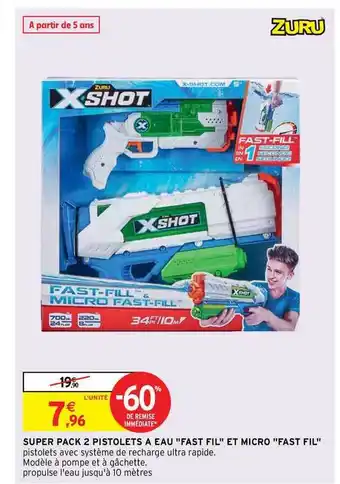 Intermarché Contact Super Pack 2 Pistolets à Eau offre