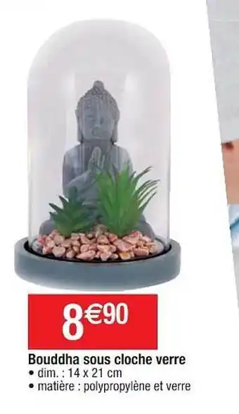 Cora x Carrefour Bouddha Sous Cloche Verre offre