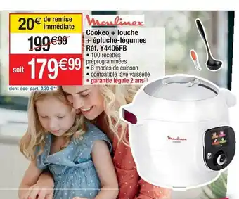 Cora x Carrefour Cookeo + Louche + épluche-légumes Moulinex offre