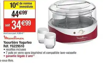 Cora x Carrefour Yaourtière Yogurteo Moulinex offre
