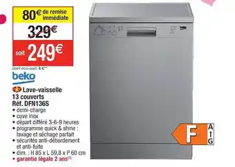 Cora x Carrefour Lave-vaisselle 13 Couverts Beko offre