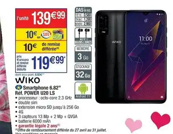 Cora x Carrefour Smartphone 6.82 offre