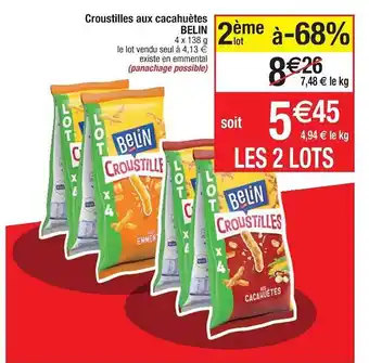 Cora x Carrefour Croustilles Aux Cacahuètes Belin offre