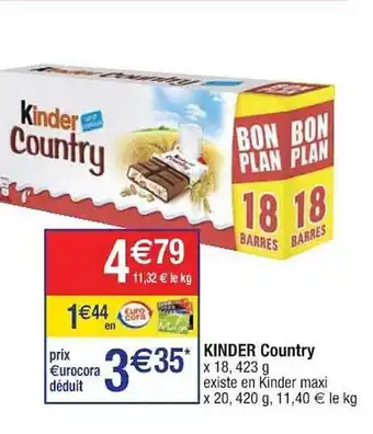 Cora x Carrefour Kinder Country offre