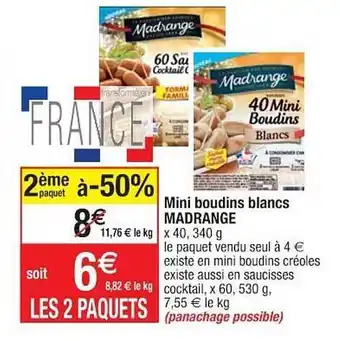 Cora x Carrefour Mini Boudins Blancs Madrange offre