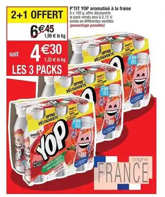 Cora x Carrefour P'tit Yop Aromatisé à La Fraise offre