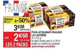 Cora x Carrefour Frais Et Fondant Chocolat La Laitière offre