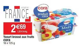 Cora x Carrefour Yaourt Brassé Aux Fruits Cora offre
