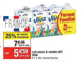 Lait Plaisir & Vitalité Uht Viva