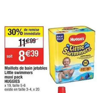 Cora x Carrefour Maillots De Bain Jetables Little Swimmers Maxi Pack Huggies offre