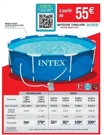 Cora x Carrefour Piscine Tubulaire Intex offre