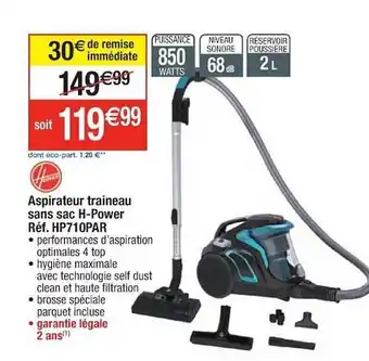 Cora x Carrefour Aspirateur Traineau Sans Sac N-power Hoover offre
