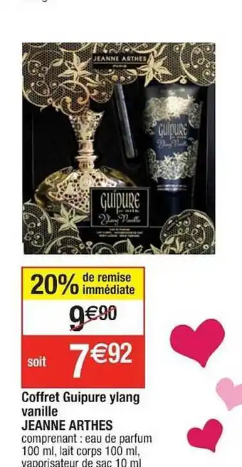 Cora x Carrefour Coffret Guipure Ylang Vanille Jeanne Arthes offre