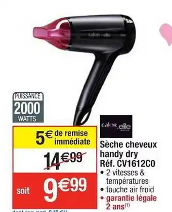 Cora x Carrefour Sèche Cheveux Handy Dry offre