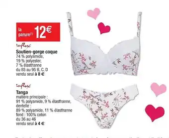 Cora x Carrefour Soutien-gorge Coque Influx, Tanga Influx offre