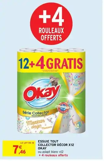 Intermarché Essuie tout collector décor x12 okay offre