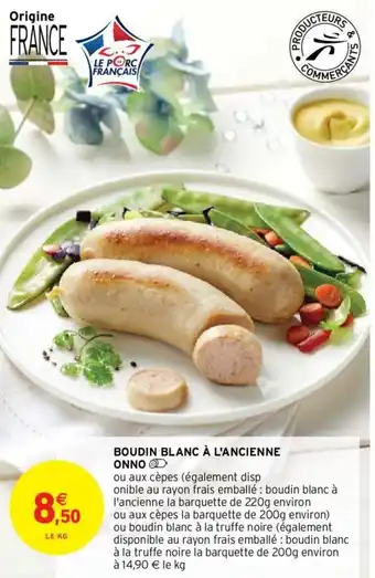 Boudin blanc à l'ancienne onno