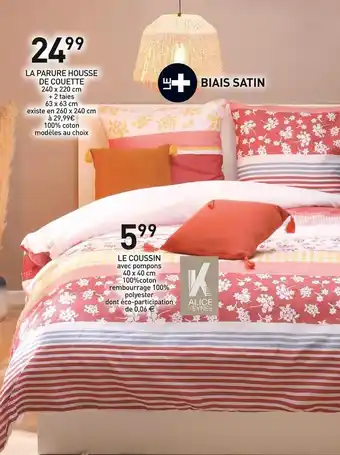 Stokomani La parure housse de couette ou le coussin offre